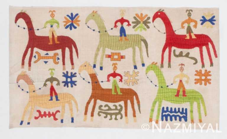 Antique Kaitag Caucasian Embroider 40290 by Nazmiyal Antique Rugs