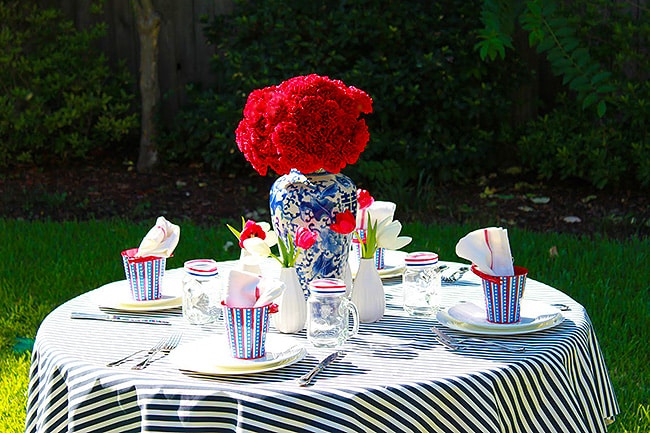 Party-City Super-Bowl Table Setting Theme – Fixtures Close Up