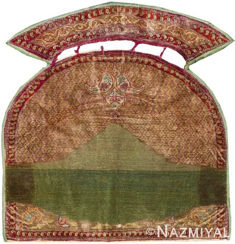 Antique Persian Silk Kerman Horse Cover #44718 by Nazmiyal Antique Rugs