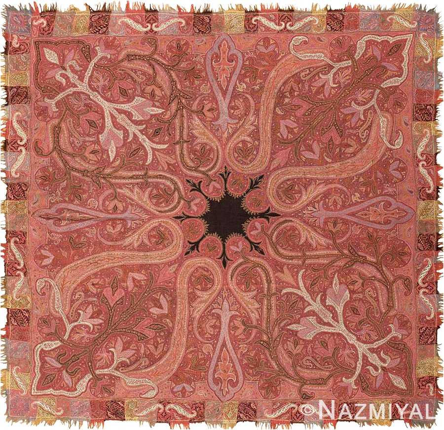 Square Antique Indian Shawl #45821 by Nazmiyal Antique Rugs