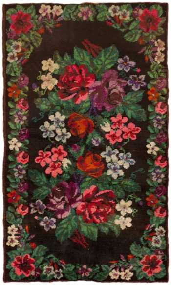 Vintage Swedish Floral Pile Rug #46145 by Nazmiyal Antique Rugs