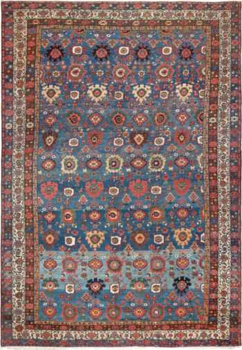 Oversized Blue Antique Persian Malayer Geometric Area Rug #45761 by Nazmiyal Antique Rugs