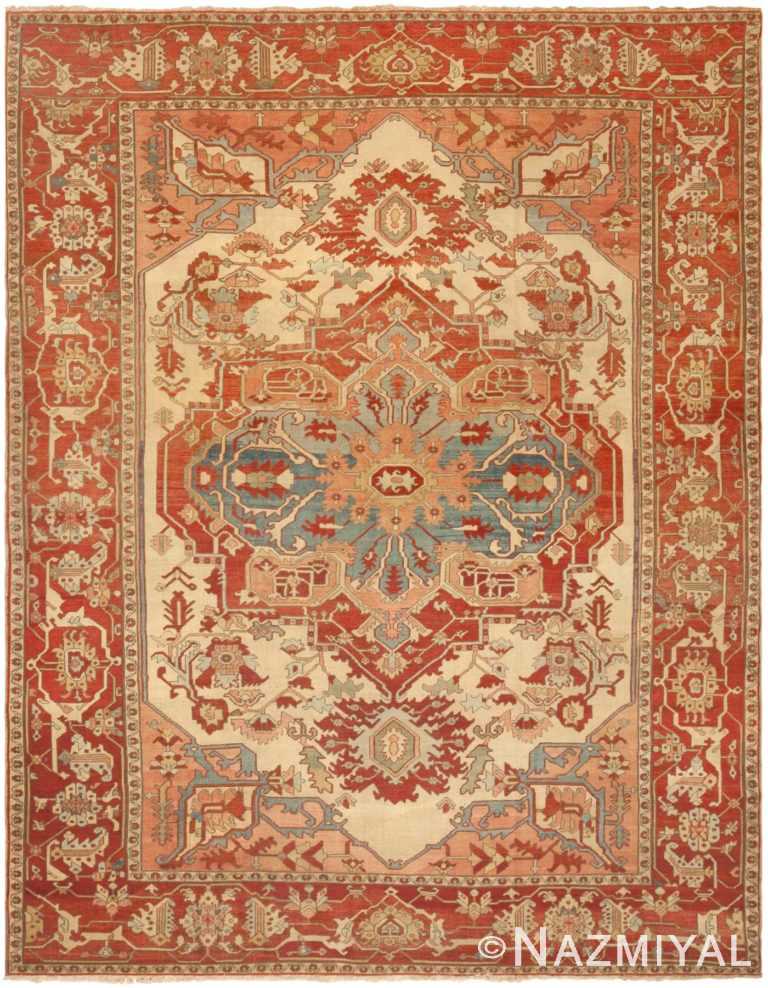 Antique Persian Serapi Rug 46247 Detail/Large View