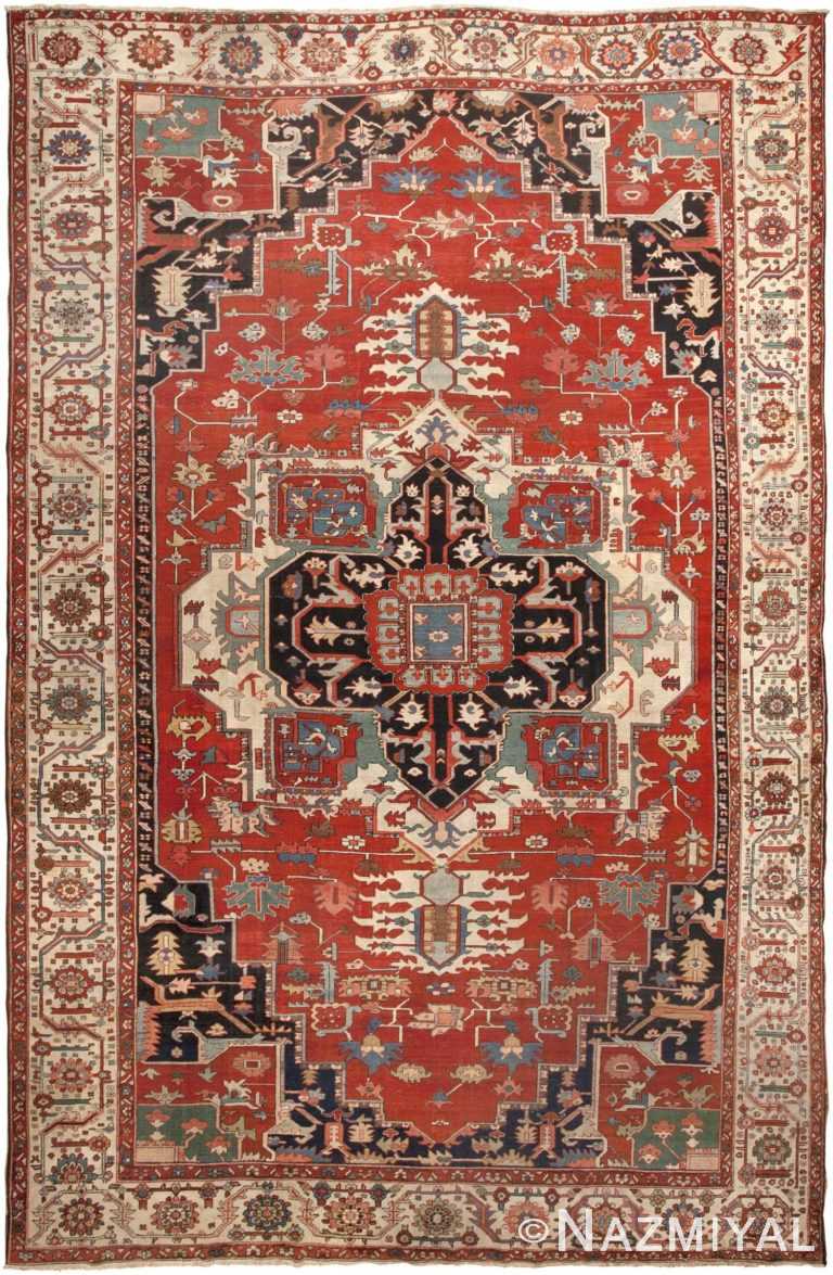 Antique Persian Serapi Rug 46384 Detail/Large View