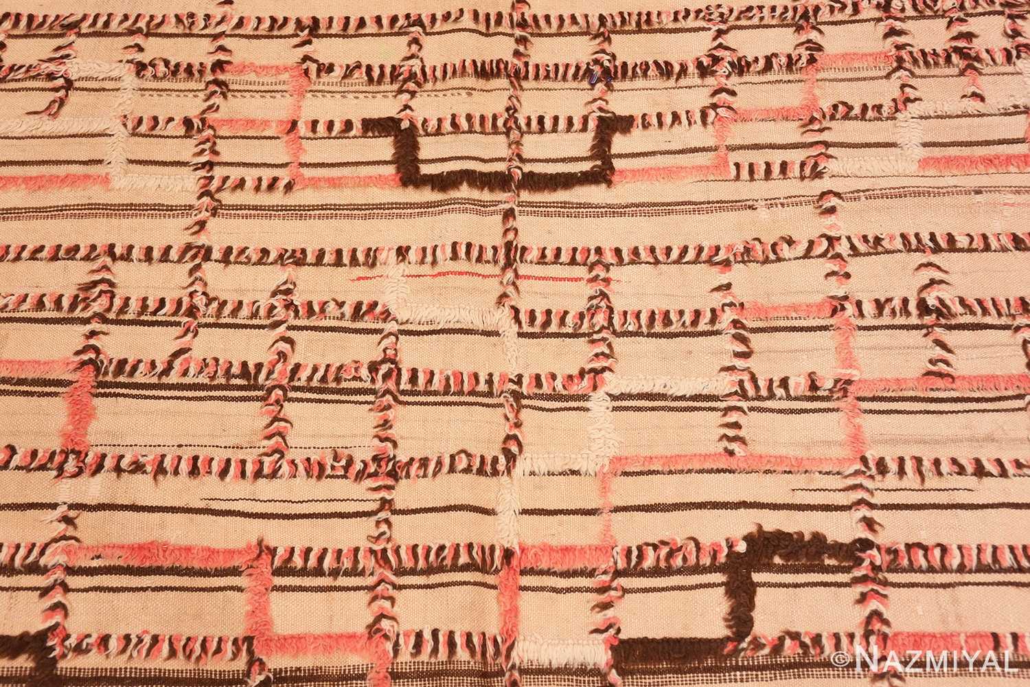 Background long and Narrow Vintage Kilim Moroccan rug 46513 by Nazmiyal