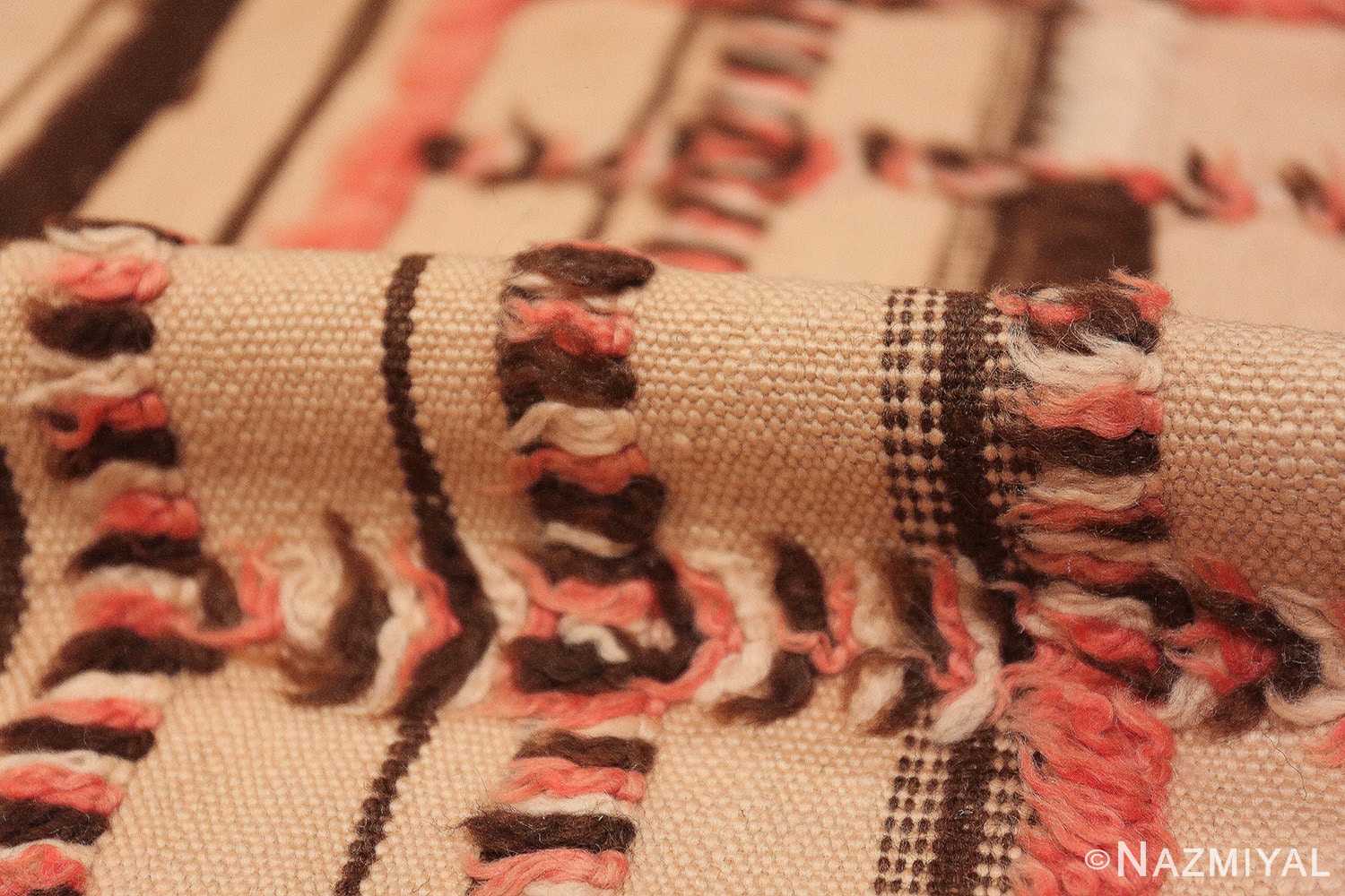 Pile long and Narrow Vintage Kilim Moroccan rug 46513 by Nazmiyal