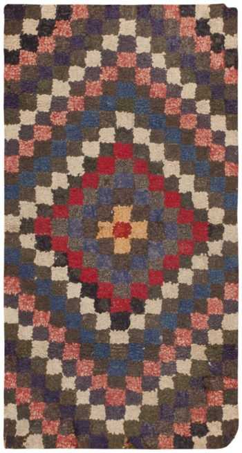 Antique Hooked American Rug 46525 Detail/Large View