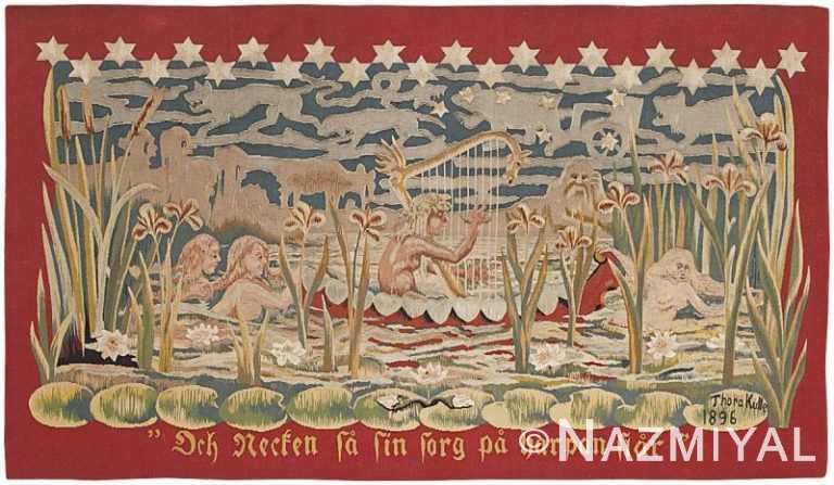 Antique Swedish Tapestry 46538 Thora Kulle