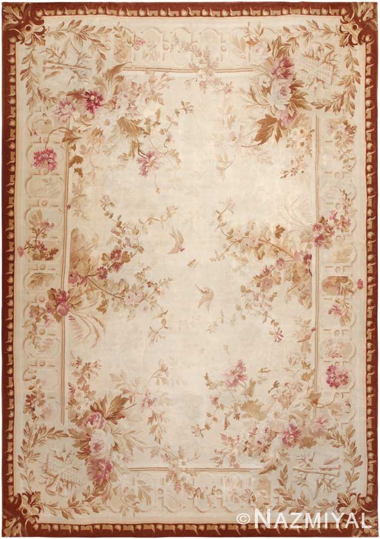 Antique Aubusson Carpet 46486 Detail/Large View
