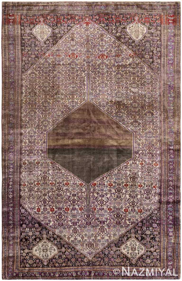 Antique Silk Senneh Persian Rug 45665 Nazmiyal Antique Rugs