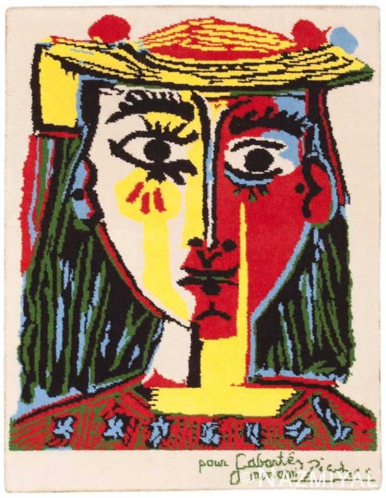 Vintage Pablo Picasso Art Rug 46687 Large Image