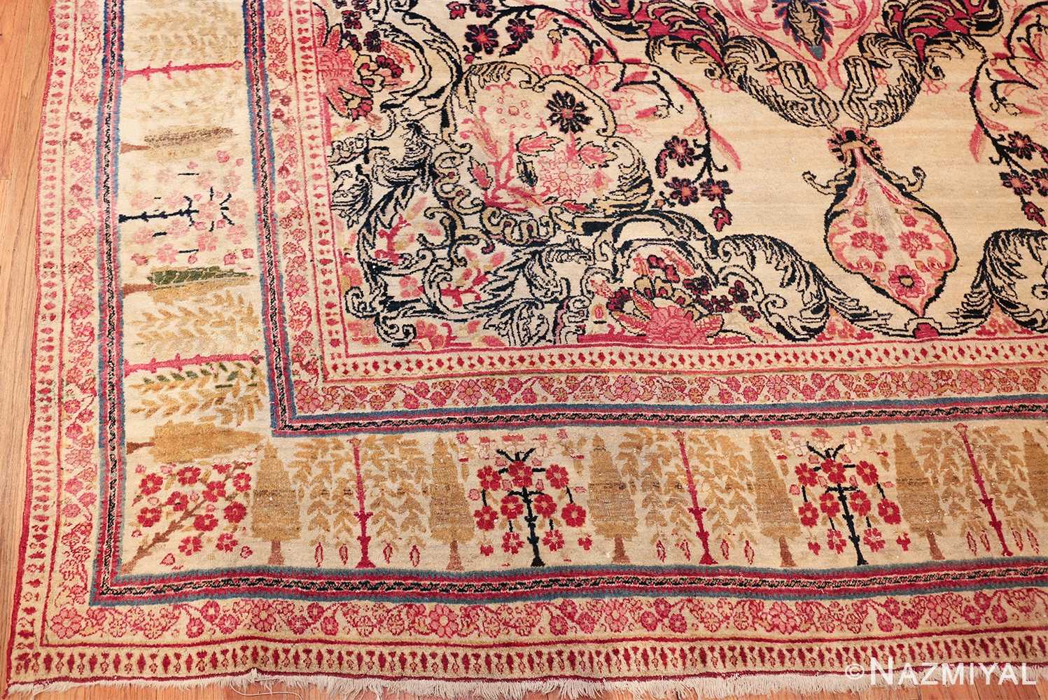 antique persian kerman rug 46655 corner Nazmiyal
