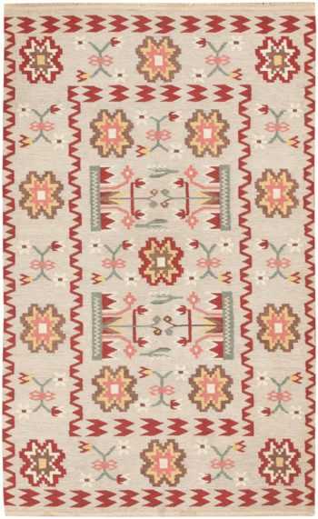 Vintage Swedish Kilim Carpet 46851 Nazmiyal