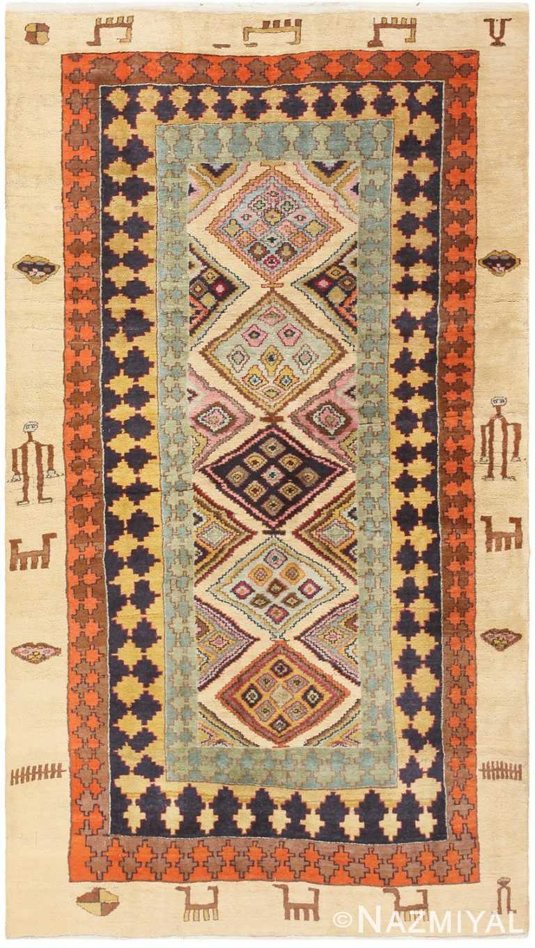 Antique Indian Agra Carpet 46868 Nazmiyal