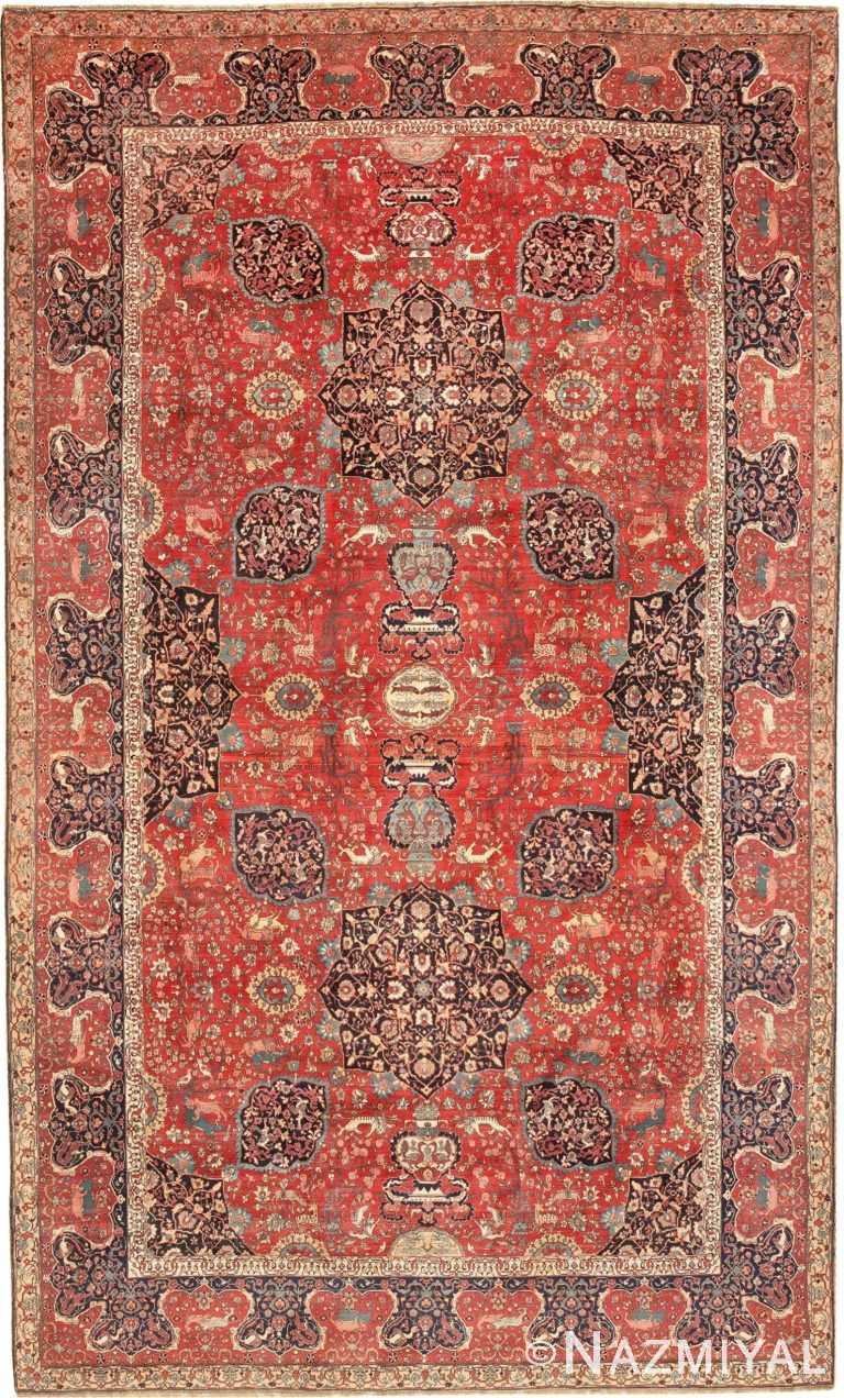 Antique Indian Agra Carpet 46805 Nazmiyal Antique Rugs