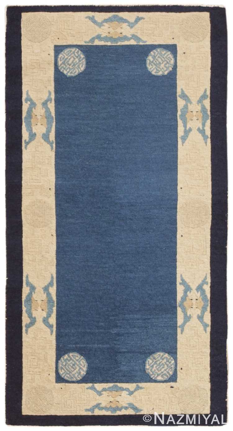 Small Blue Antique Chinese Rug 46739 Nazmiyal Antique Rugs