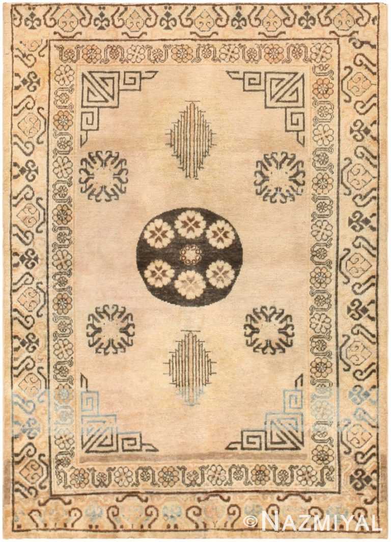 Antique Khotan Carpet from East Turkestan 46816 Nazmiyal