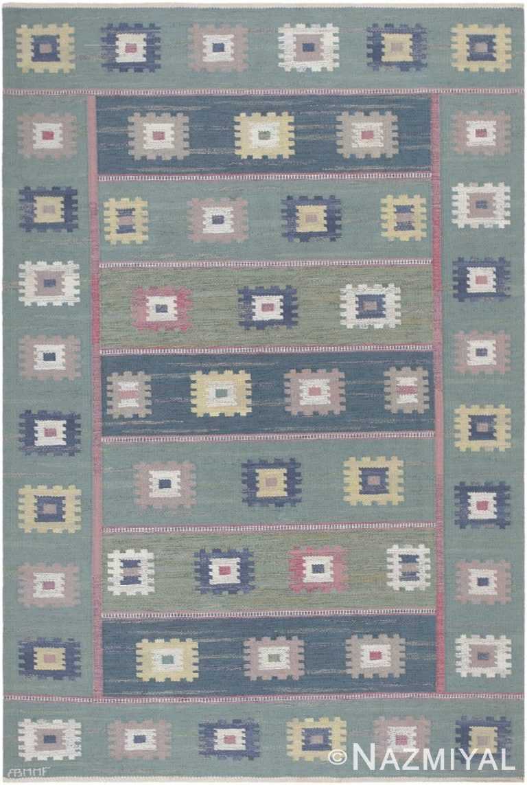 Vintage Swedish Carpet 46894 Nazmiyal