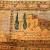 antique silk bezalel rug from jerusalem israel 46984 trees Nazmiyal
