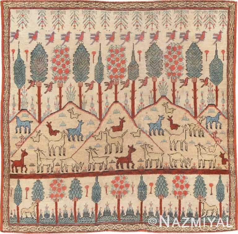 Antique Persian Bakshaish Rug 47049 Nazmiyal