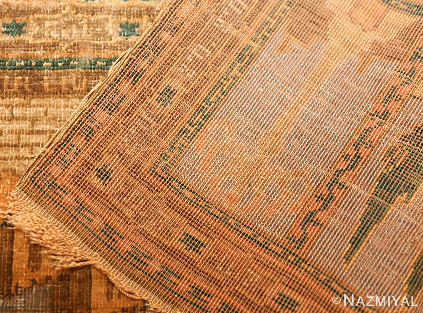 antique silk bezalel rug from jerusalem israel 46984 weave Nazmiyal