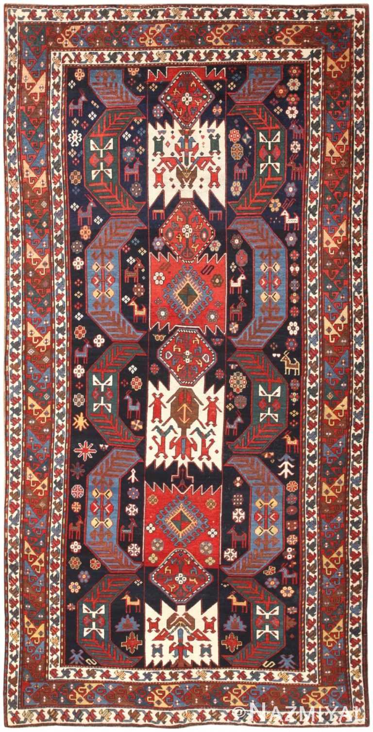 Antique Caucasian Kazak Rug 47070 Nazmiyal