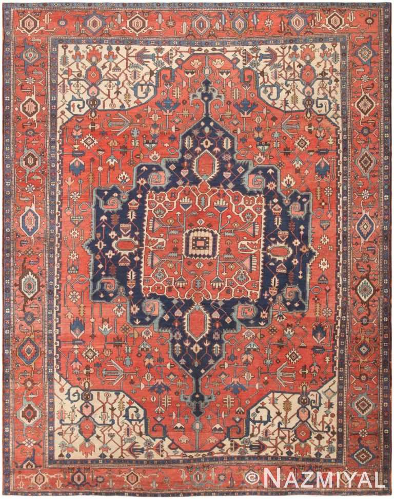 Antique Persian Serapi Rug 47076 Detail/Large View