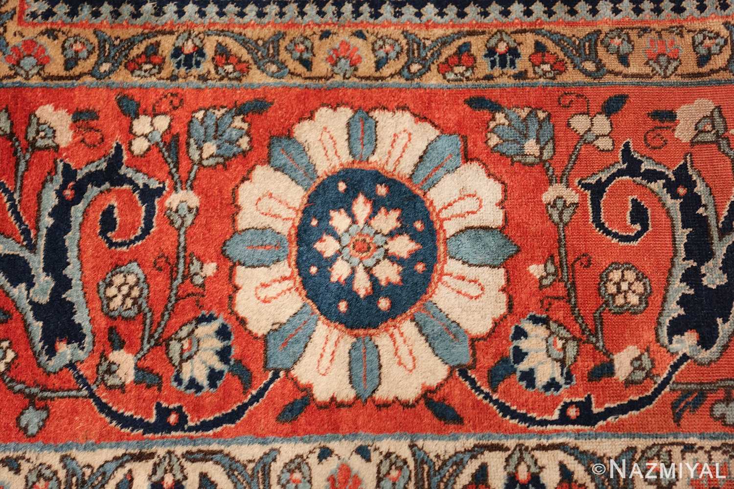 antique persian tabriz rug 47064 blue Nazmiyal