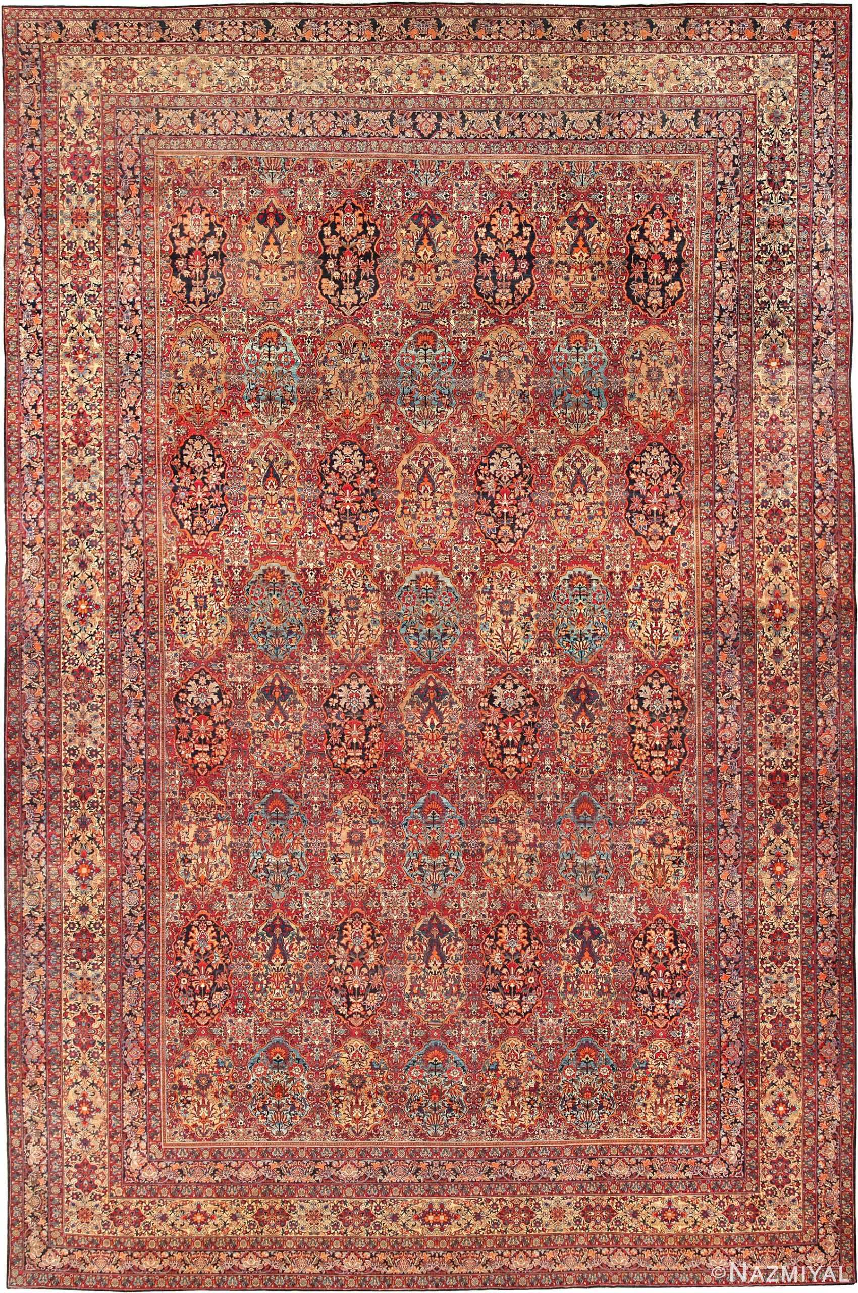 Antique Oversize Persian Kerman Carpet 46909 Nazmiyal