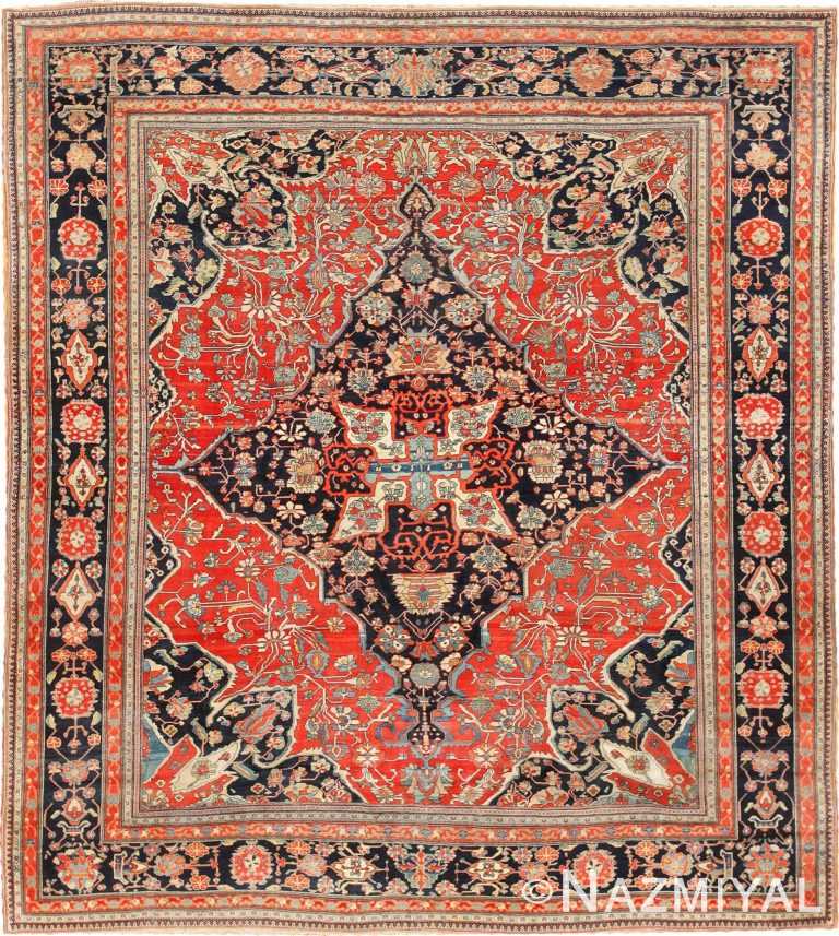 Antique Persian Mohtashem Kashan Carpet #47133 Detail/Large View