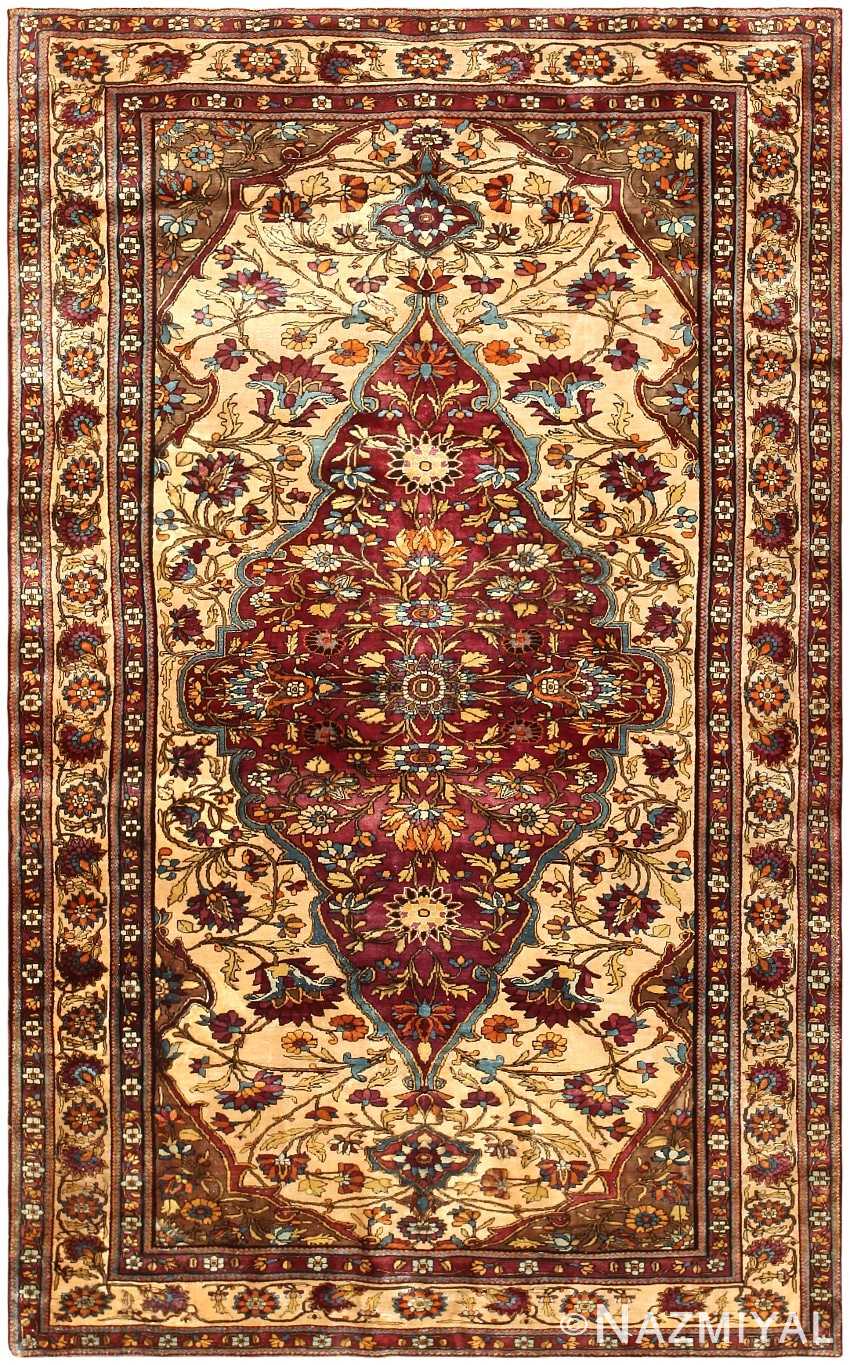 Antique Persian Mohtashem Kashan Silk Rug | Persian Rug 47152