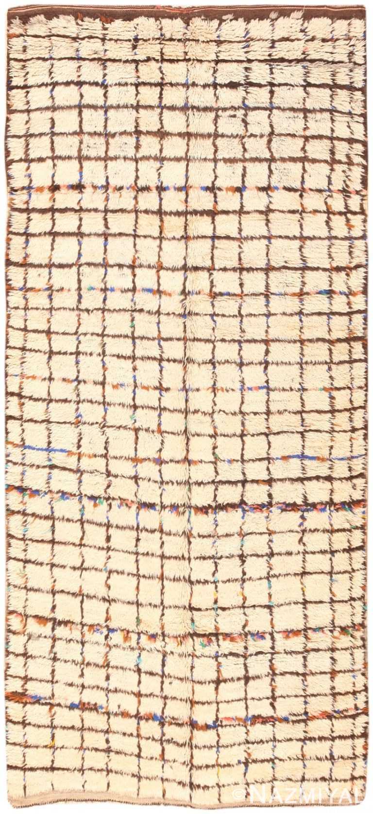 Vintage Geometric Grid Design Moroccan Berber Rug #47189 by Nazmiyal Antique Rugs