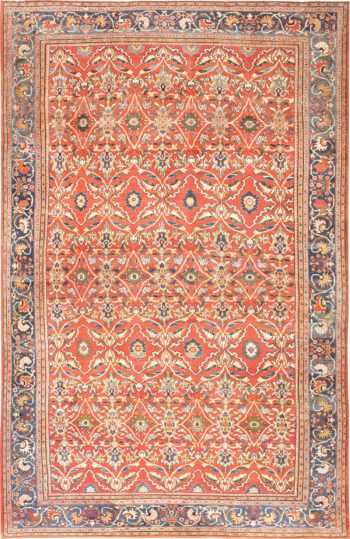 Rust Oversize Antique Persian Sultanabad Carpet 47267 Nazmiyal