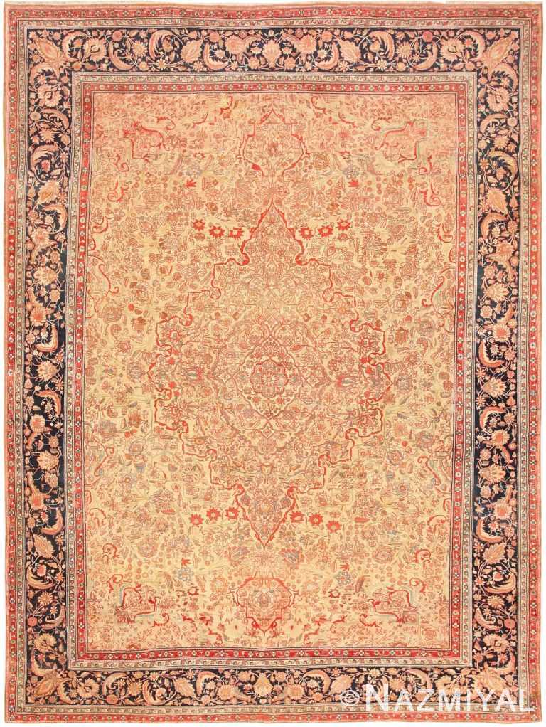 Antique Persian Mohtashem Kashan Rug 47044 Detail/Large View