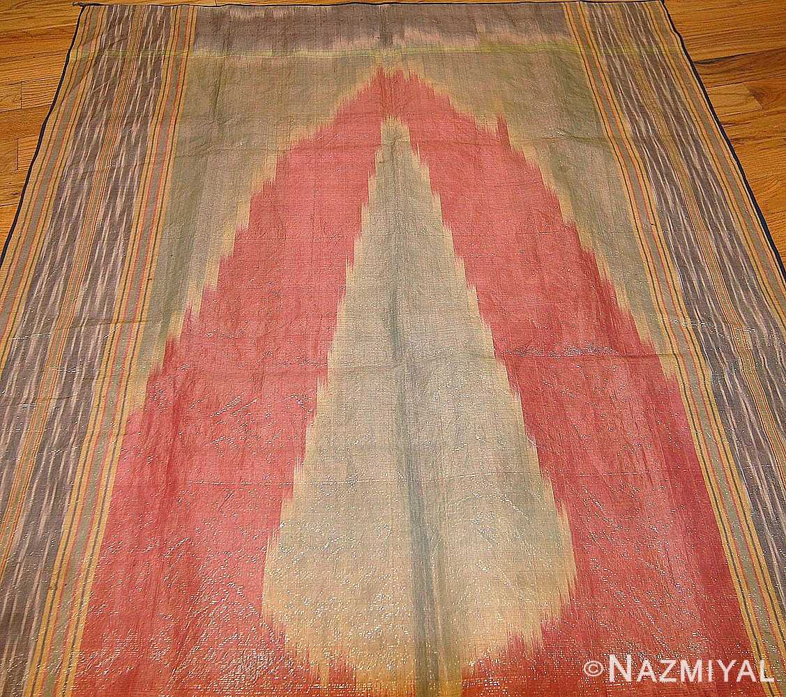 antique silk Uzbek Ikat textile embroidery 47242 field Nazmiyal