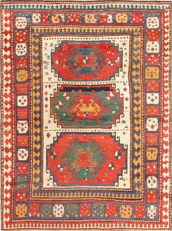 Antique Tribal Caucasian Kazak Rug 47371 Nazmiyal