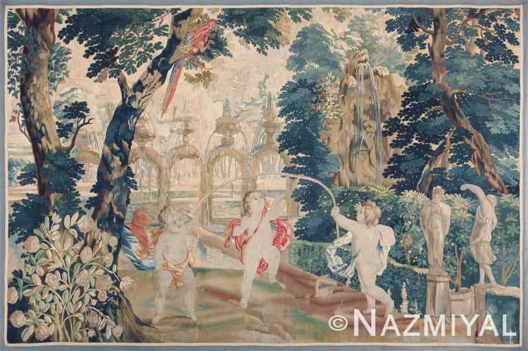 18th Century Flemish Tapestry Pastoral 47384 Nazmiyal