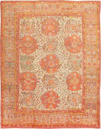 Antique Turkish Oushak Carpet 47401 Detail/Large View