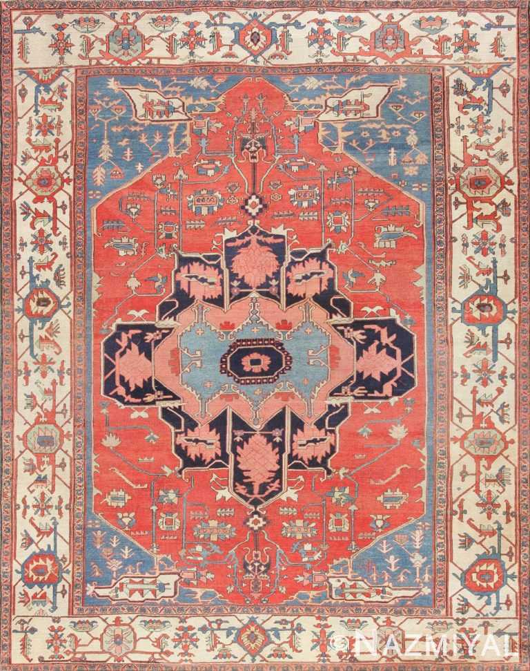 Antique Persian Serapi Rug 47339 Detail/Large View