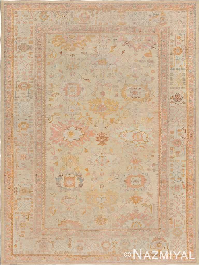 Antique Turkish Oushak Carpet 47421 Detail/Large View