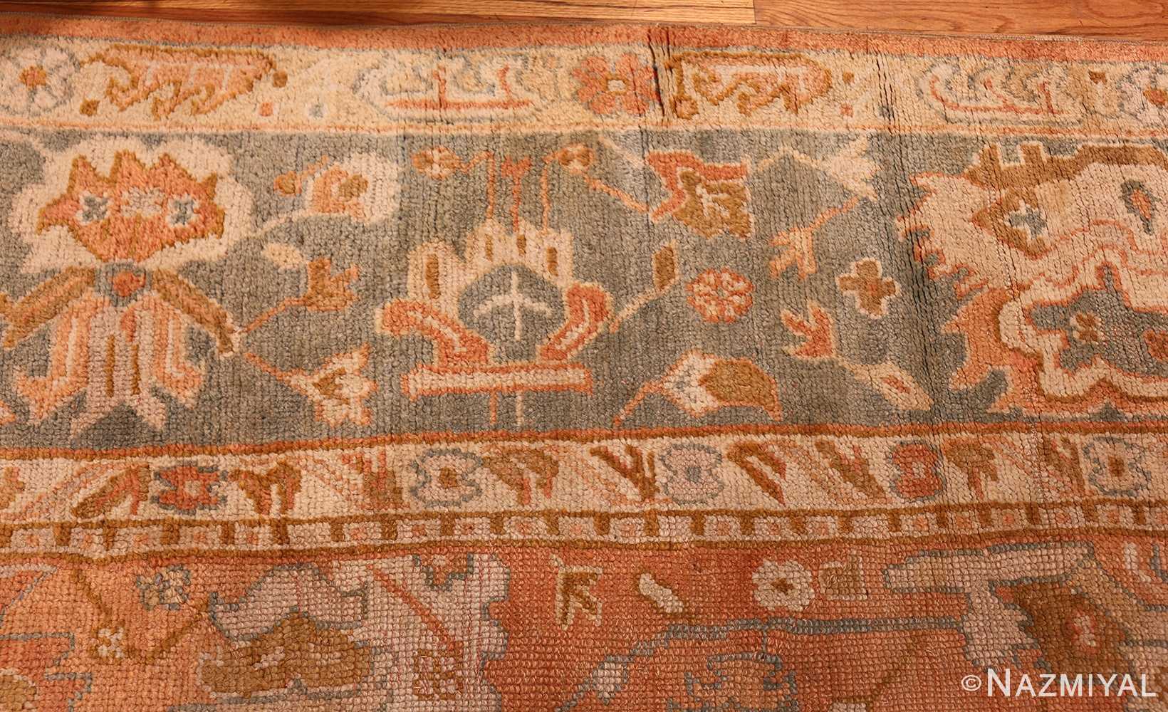antique turkish oushak rug 47422 border Nazmiyal