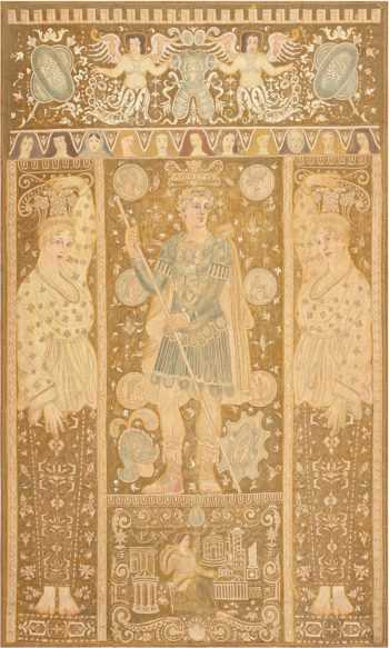 Beautiful Antique Italian Tapestry depicting Caesar Augustus Roman Emperor Octavian 47325 Large Image by Nazmiyal