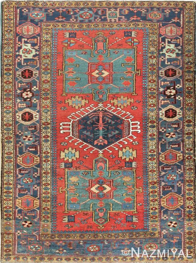 Antique Persian Heriz Scatter Rug 47520 Detail/Large View