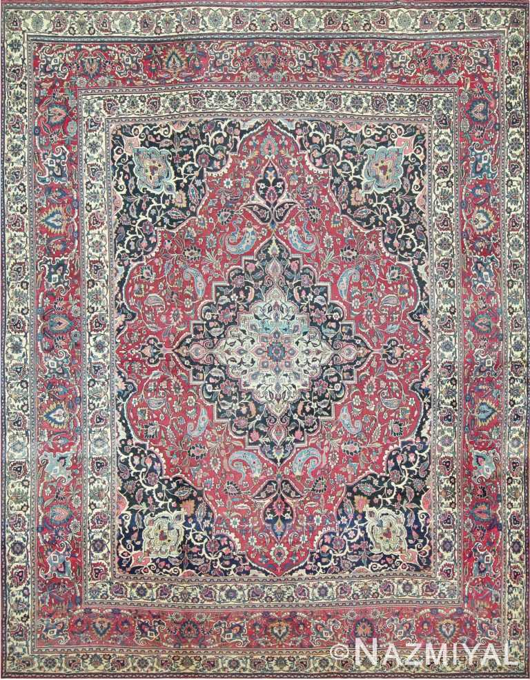 Fine Antique Persian Khorassan Oversized Rug 47521 Detail/Large View