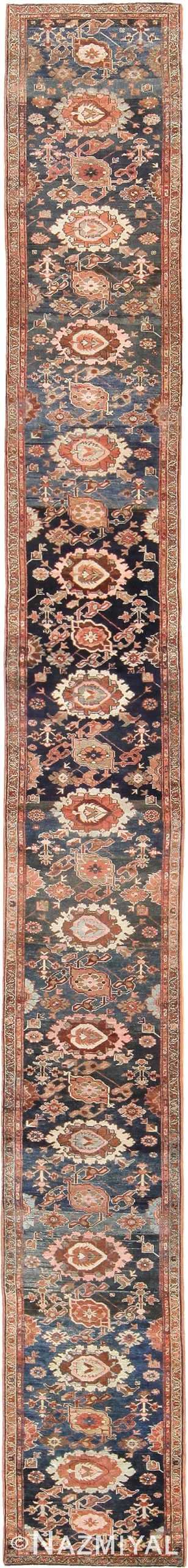 Blue Tribal Antique Persian Malayer Runner 47237 Nazmiyal Antique Rugs