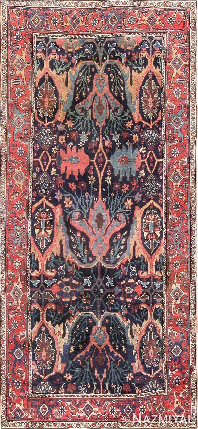 Antique Garous Design Persian Bidjar Carpet 47477 Nazmiyal