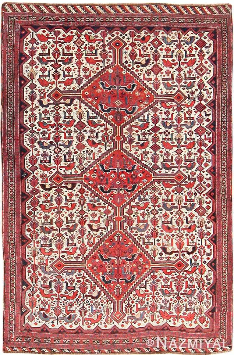 Antique Tribal Gashgai Persian Rug #47550 by Nazmiyal Antique Rugs