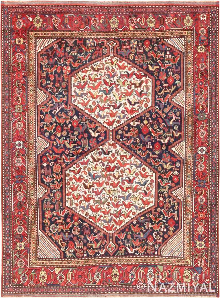 Antique Tribal Persian Afshar Rug 47569