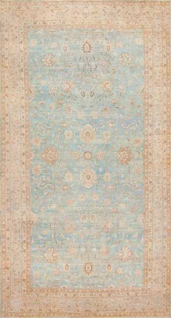 Large Antique Sky Blue Persian Kerman Carpet 46979 Nazmiyal