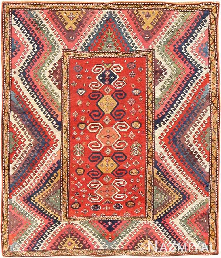 Antique Caucasian Bordjalou Kazak Rug 47368 Nazmiyal